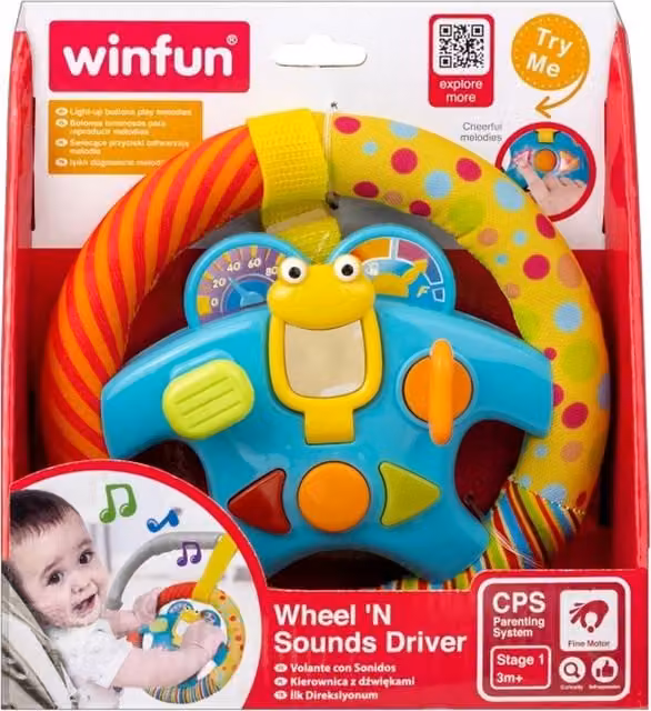 Winfun Wheel N Sounds Driver Blue Multicolour Activity Motor Toy