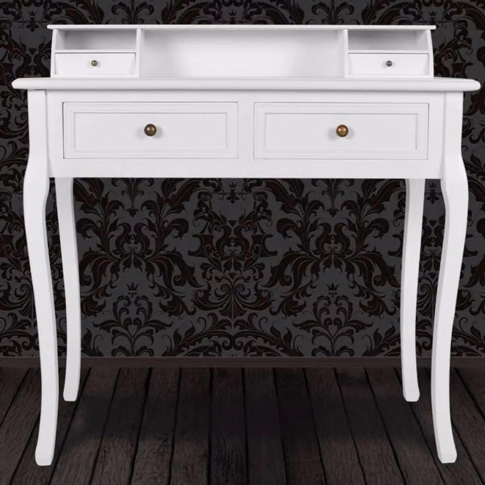 Berkfield Home Modern White Vanity Makeup Table W/D/H: 89 x 42 x 42 cm – 3