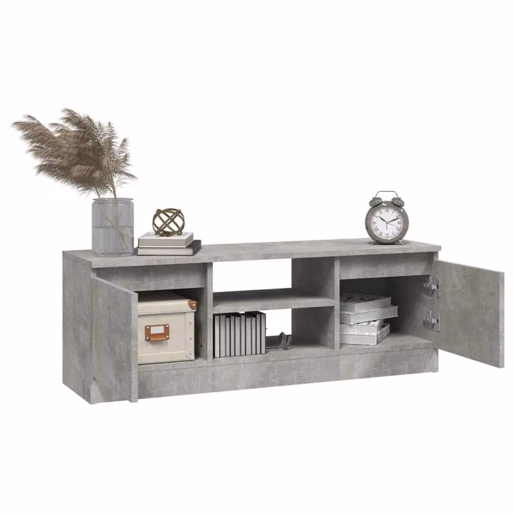 Berkfield Home TV Cabinet with Door in Concrete Grey, W/D/H: 102 x 30 x 36 cm – 2
