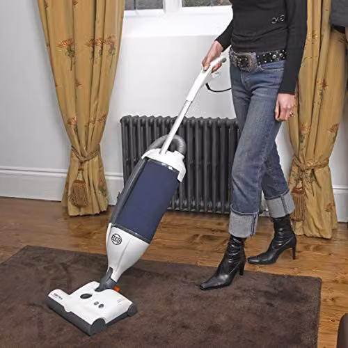 SEBO Felix Upright Vacuum Cleaner, 875W, White and Blue – 2