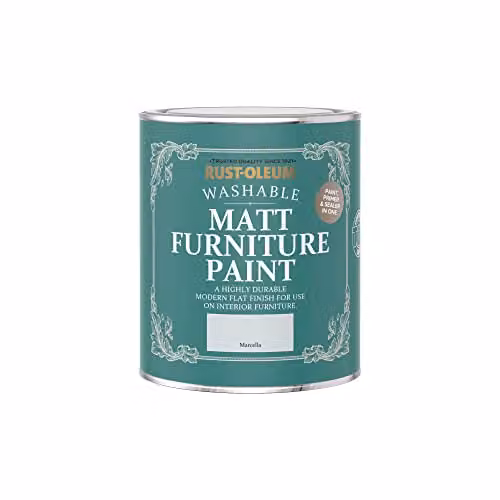 Rust-Oleum Matt Blue Water-Based Furniture and Skirting Board Paint, 750ml – 2