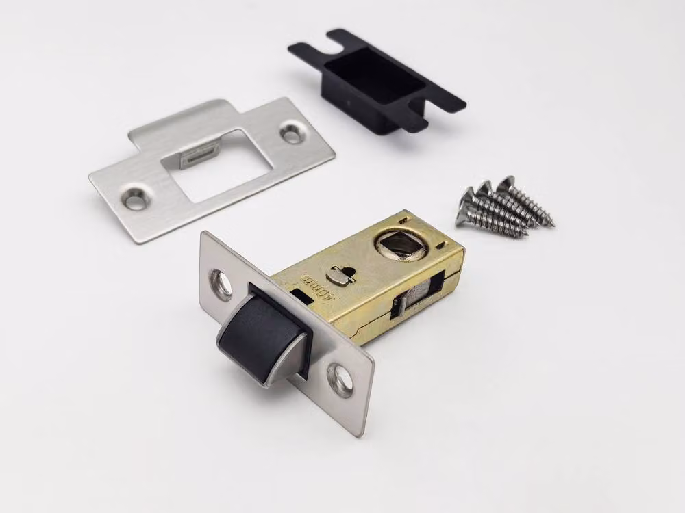 Forgeworks Thin Frame Quiet Short Internal Door Latch 40mm in Brushed Satin Stainless Steel Silver – 1