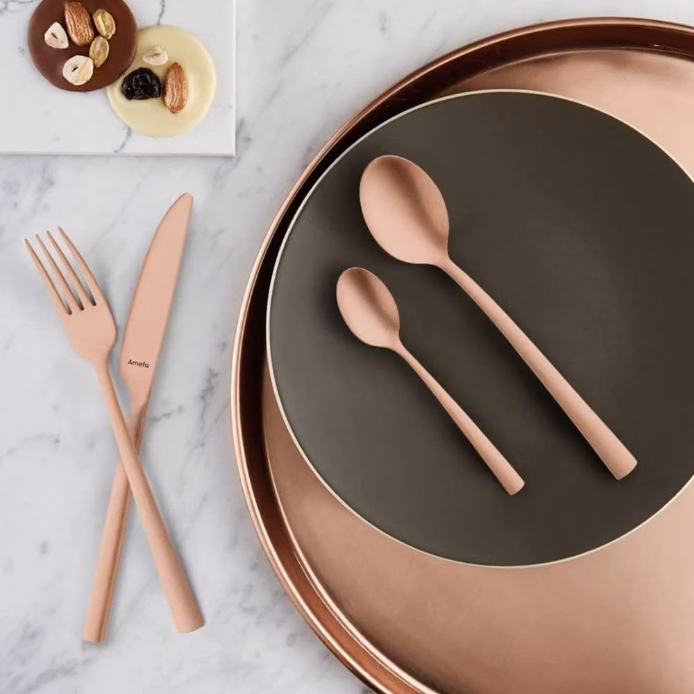 Amefa Manille 16-Piece Copper Coated 18/0 Stainless Steel Cutlery Set – 2