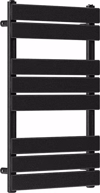 Lux Heat Flat Towel Radiator in Pewter, W: 500 mm, H: 800 mm
