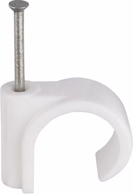 Unifix White Masonry Nail Pipe Clips 22.0mm, Box of 100
