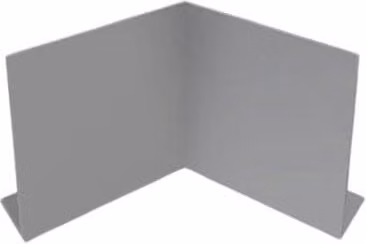 ARP Grey Powder Coated Aluminium V Profile Internal 90 Degree Corner Fascia, Length: 300 mm, Thickness: 2 mm