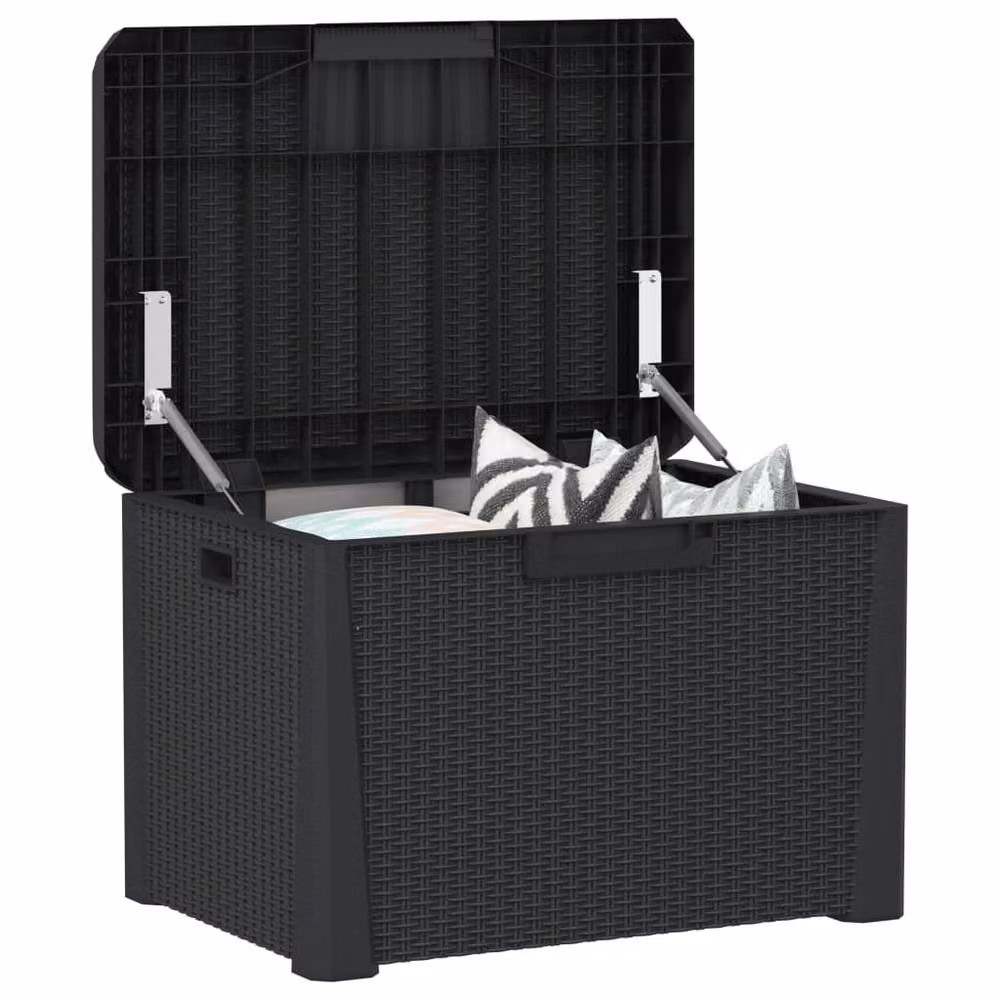 Berkfield Home Garden Storage Box in Anthracite and Black, 125 L – 3