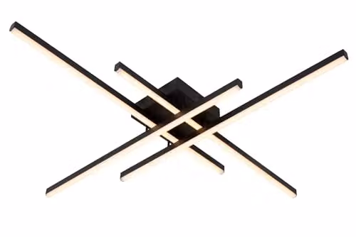 Lucide Novak Black Square LED Flush Ceiling Light with Dimmable CCT 42W