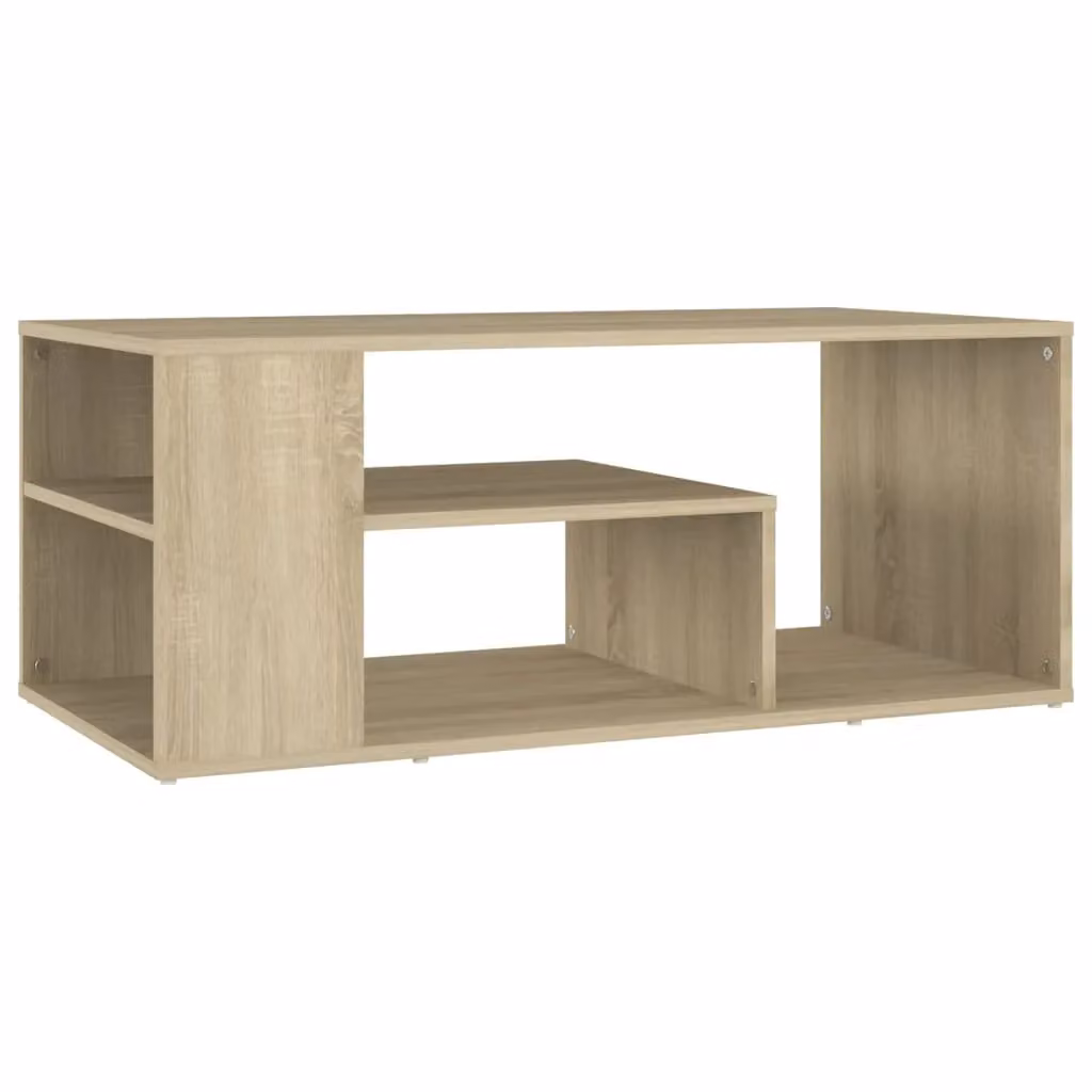 Berkfield Home Sonoma Oak Coffee Table in Brown, W/D/H: 100 x 50 x 40 cm – 2