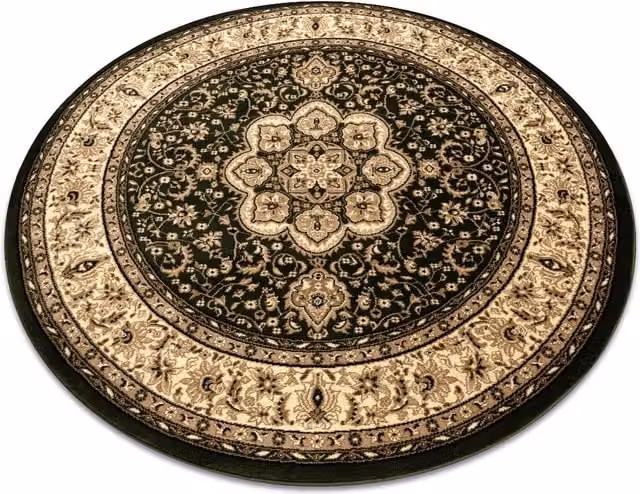 RugsX Royal Oriental Round Rug in Green, Diameter: 120 cm – 1