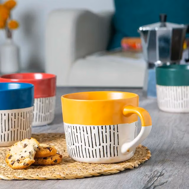 Nicola Spring Yellow Stoneware Mug, 475 ml