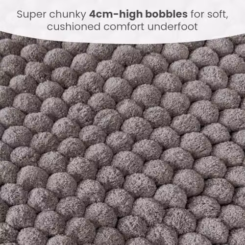 Allure Bath Fashions Bobbi Giant Bobble Bath Mat, Charcoal Grey, W: 50 cm, D: 80 cm – 4