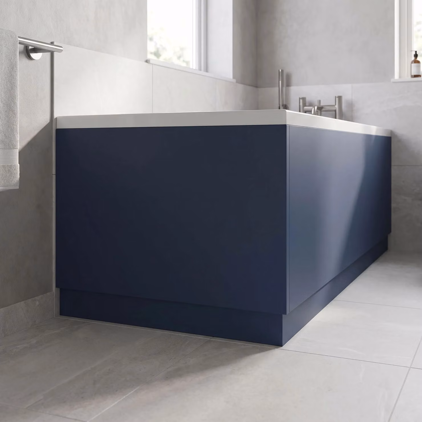 Balterley Edge/Power Straight End Bath Panel and Plinth in Blue – 2