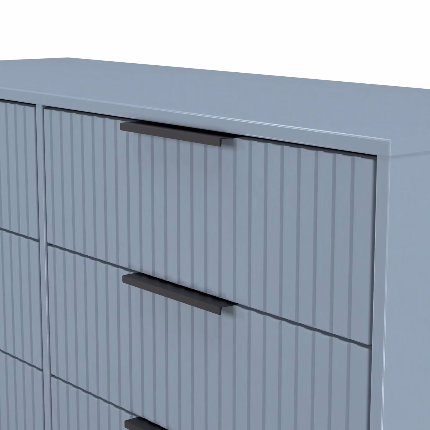 Ready Assembled 2 U Menai 6 Drawer Wide Chest in Light Blue – 3