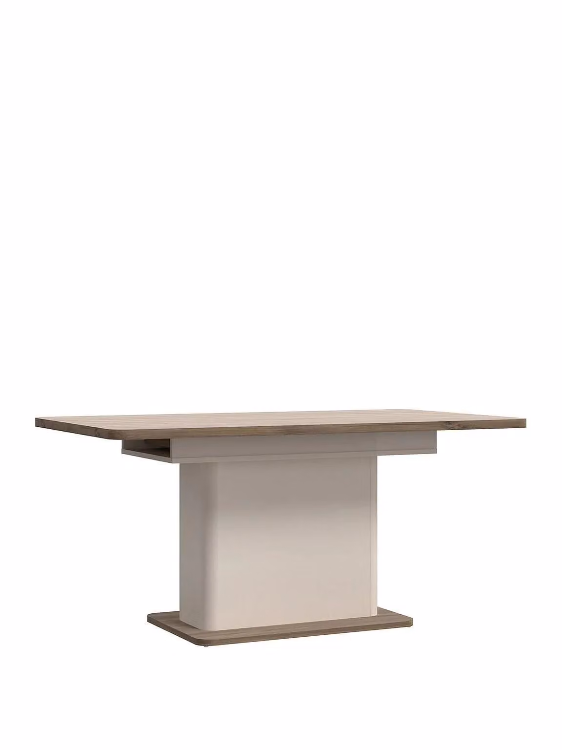 Lacetti Extendable Rectangular Dining Table in Beige and Wood