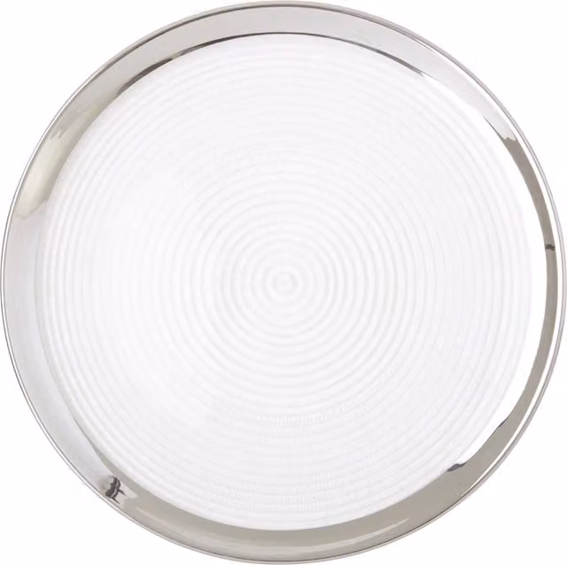 Orsina Ida Embossed Geometric Coupe Charger Plate in Clear Glass, Diameter: 32 cm – 1