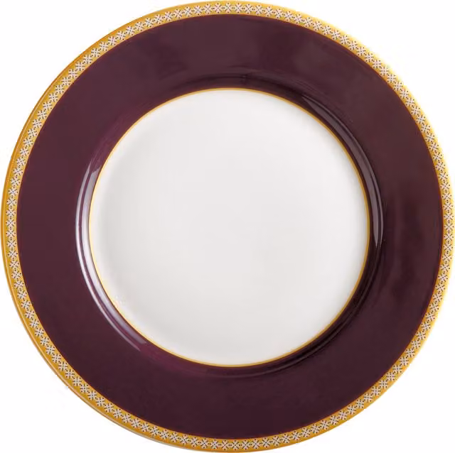 Maxwell Williams Teas C's Kasbah Violet High Rim Side Plate in Brown, Purple and Gold