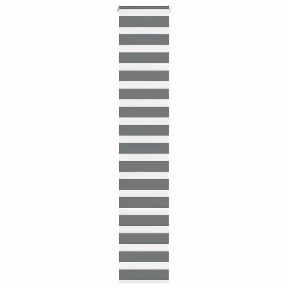 Berkfield Home Elegant Zebra Blind in Dark Grey, W: 40 cm, H: 230 cm, Polyester Fabric – 2