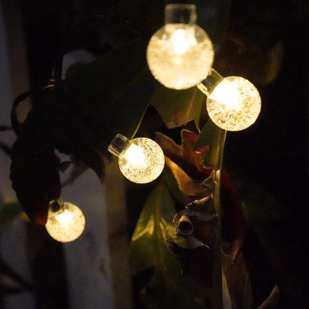 Voltico 50 LED Solar Mini Globe Sphere String Lights in Warm White – 3