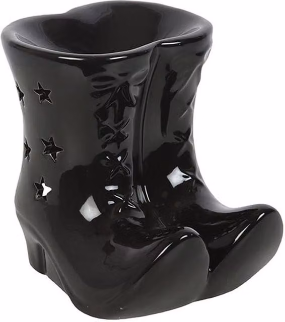 Something Different Witch Boots Ceramic Oil Burner in Black, H 13.7 cm x W 13.6 cm x D 11.6 cm – 1