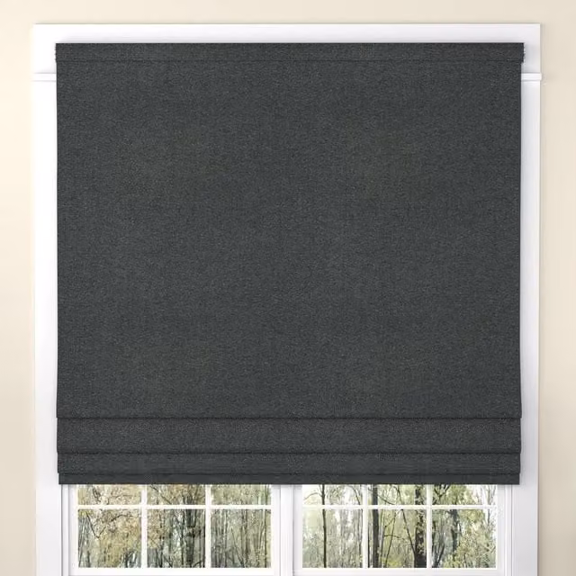 ANTE DECOR Aurora Made To Measure Blackout Roman Blind in Graphite Grey