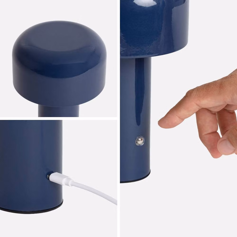 Sweekeet LED Metal Table Lamp in Blue, Diameter: 13 cm – 4
