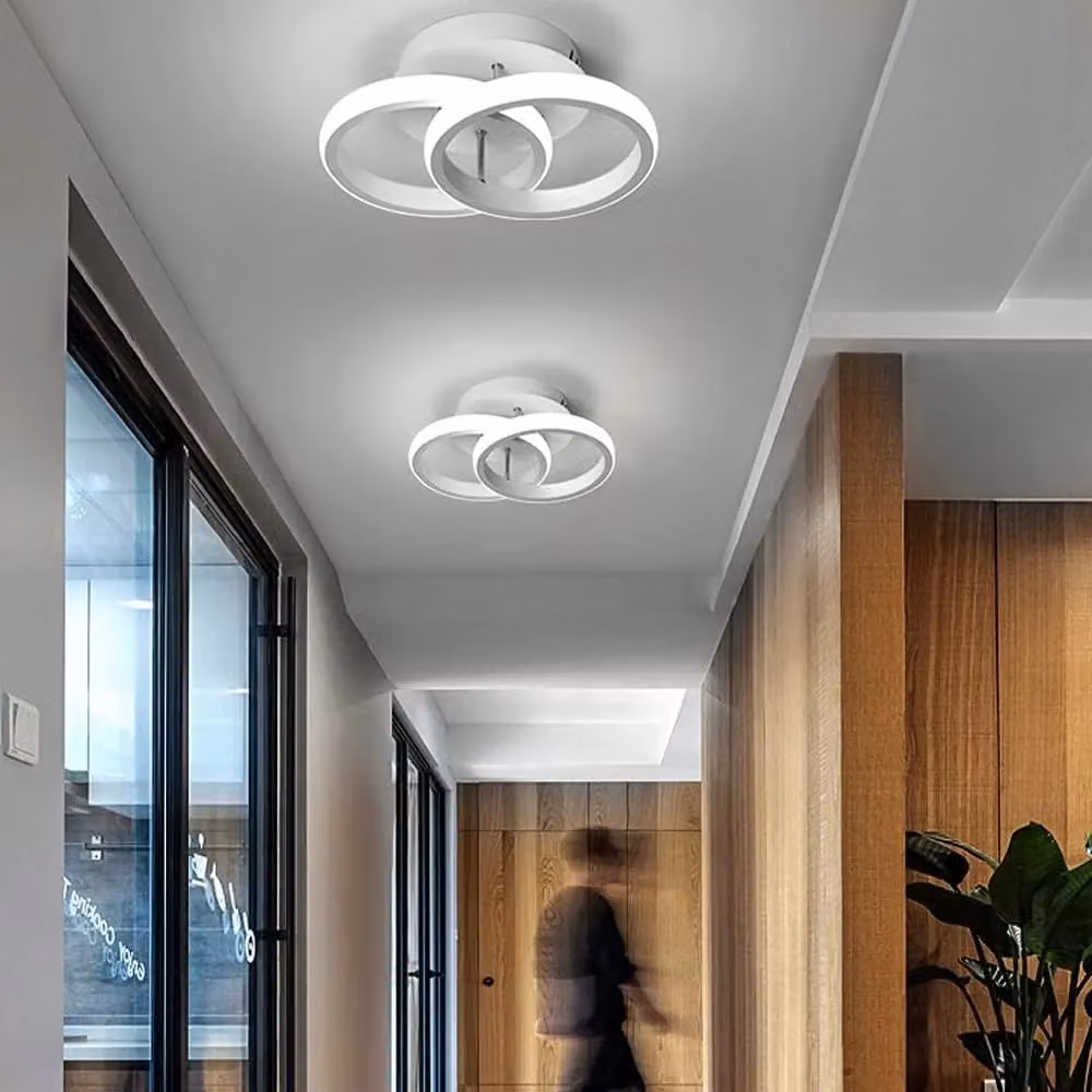 COMELY 22W LED Double Ring Modern Ceiling Light in White – 2