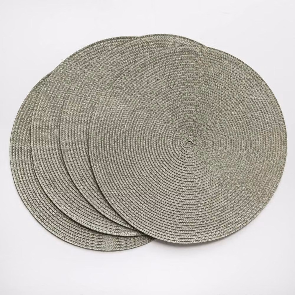 D-C-Fix Wipe Clean Woven Round Placemats in Green Tea – 2