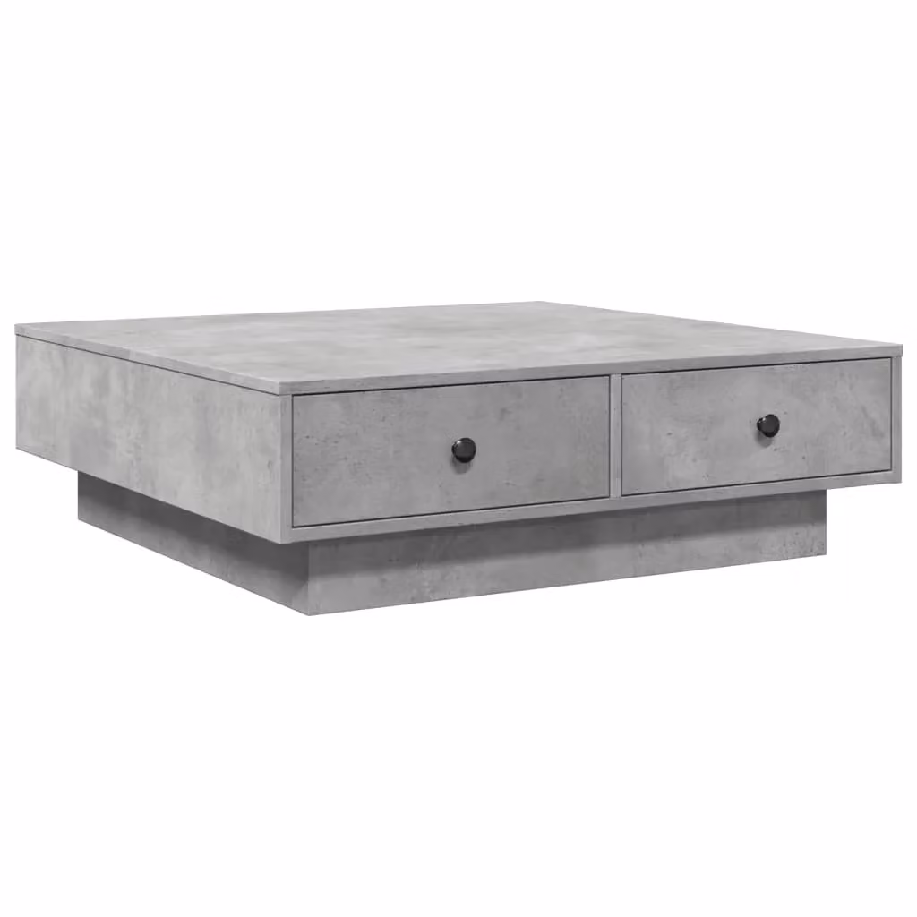 Berkfield Home Square Coffee Table in Concrete Grey, W/D/H: 90 x 90 x 28 cm – 2