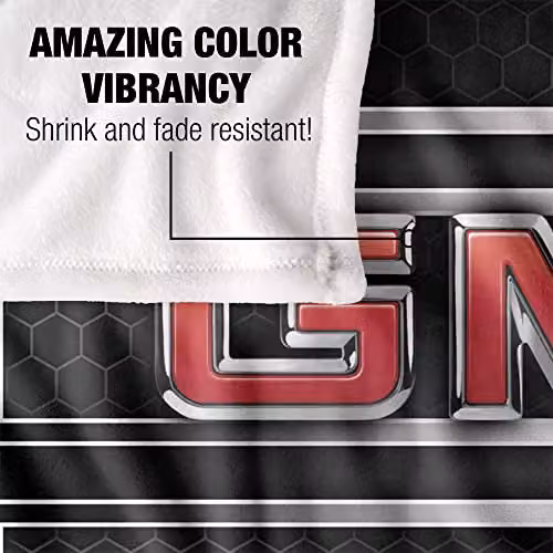 GMC White Front Grill Silky Touch Super Soft Fleece Throw Blanket W/D/H: 152 x 127 cm – 3