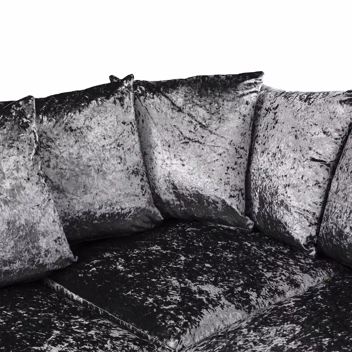 Snugg Furniture UK Limited Aurora 3 Seater Crushed Velvet Sofa in Black – 4