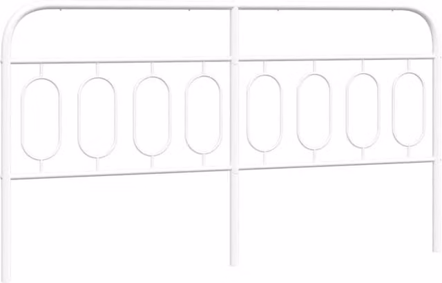 Berkfield Home Classic Metal Headboard in White, 160 cm – 1