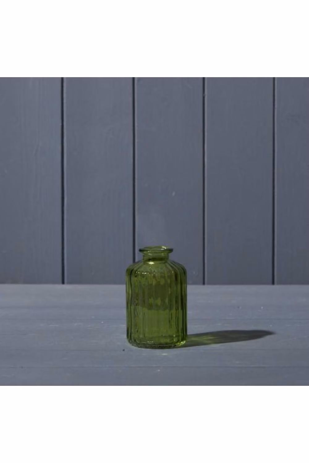 KDMD Emerald Green Ribbed Glass Tabletop Bottle – 2