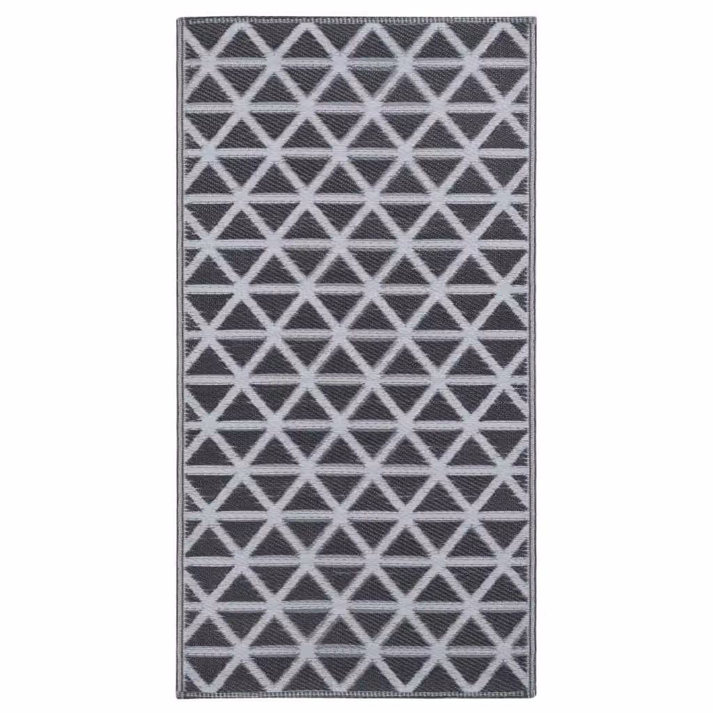 Berkfield Home Black Geometric Outdoor Carpet, W: 120 cm, L: 180 cm – 2