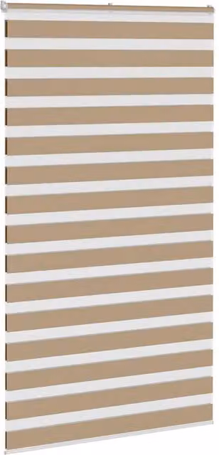 Berkfield Home Elegant Zebra Blind in Sand Brown, W: 135 cm, H: 230 cm