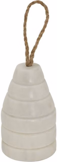 KDMD White Marble Ribbed Round Tabletop Doorstop