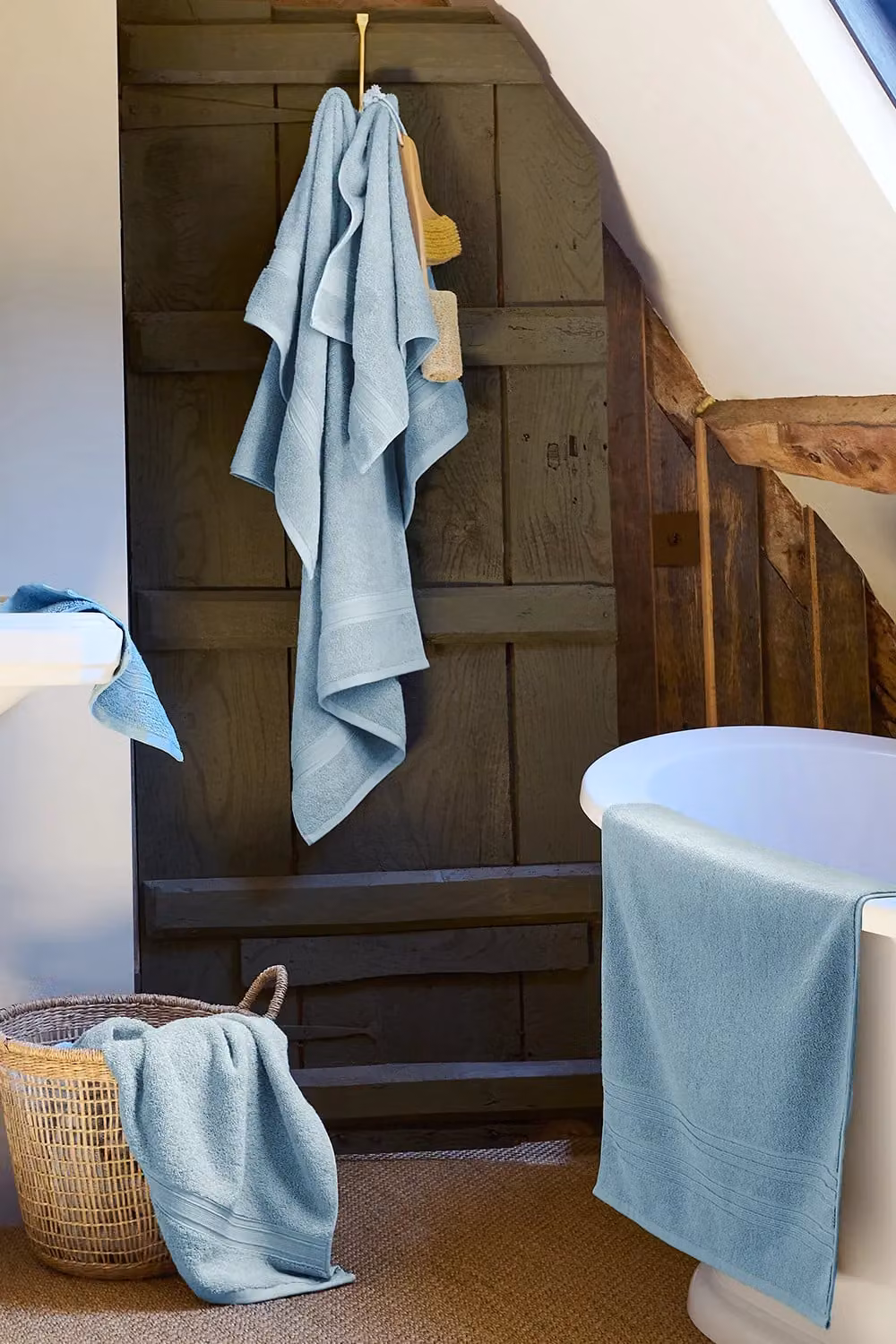 CHRISTY Serene Soft Tone Blue 100% Combed Cotton Terry Towels – 2