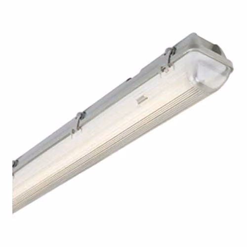 Netlighting Single LED Ready Anti Corrosive Fitting, 4ft, Grey, IP65