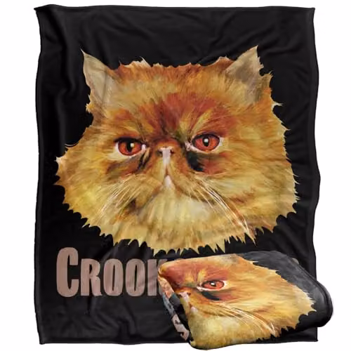 LOGOVISION Harry Potter Crookshanks Super Soft Fleece Throw Blanket, Multicolour, W: 152.4 cm x L: 127.0 cm