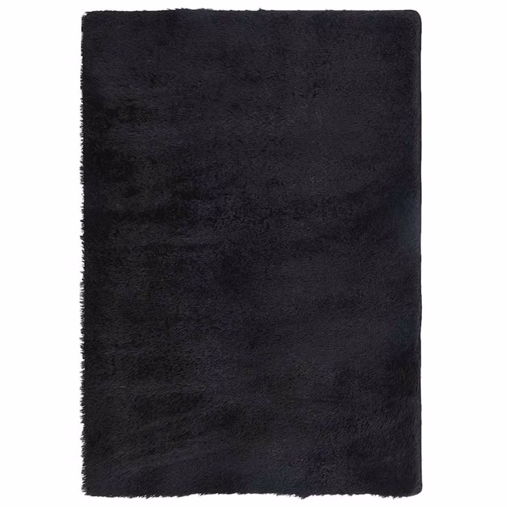 Berkfield Home NAVARRA Black Shaggy High Pile Polyester Rug, W: 200 cm, D: 290 cm – 2