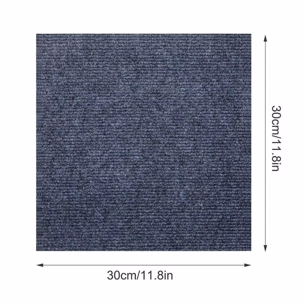 FLAVORA 40-Piece Grey Polypropylene Carpet Tile Patchwork Set – 2