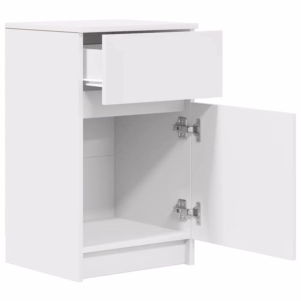 Berkfield Home White Bedside Cabinet W/D/H: 39 x 35 x 65 cm – 2