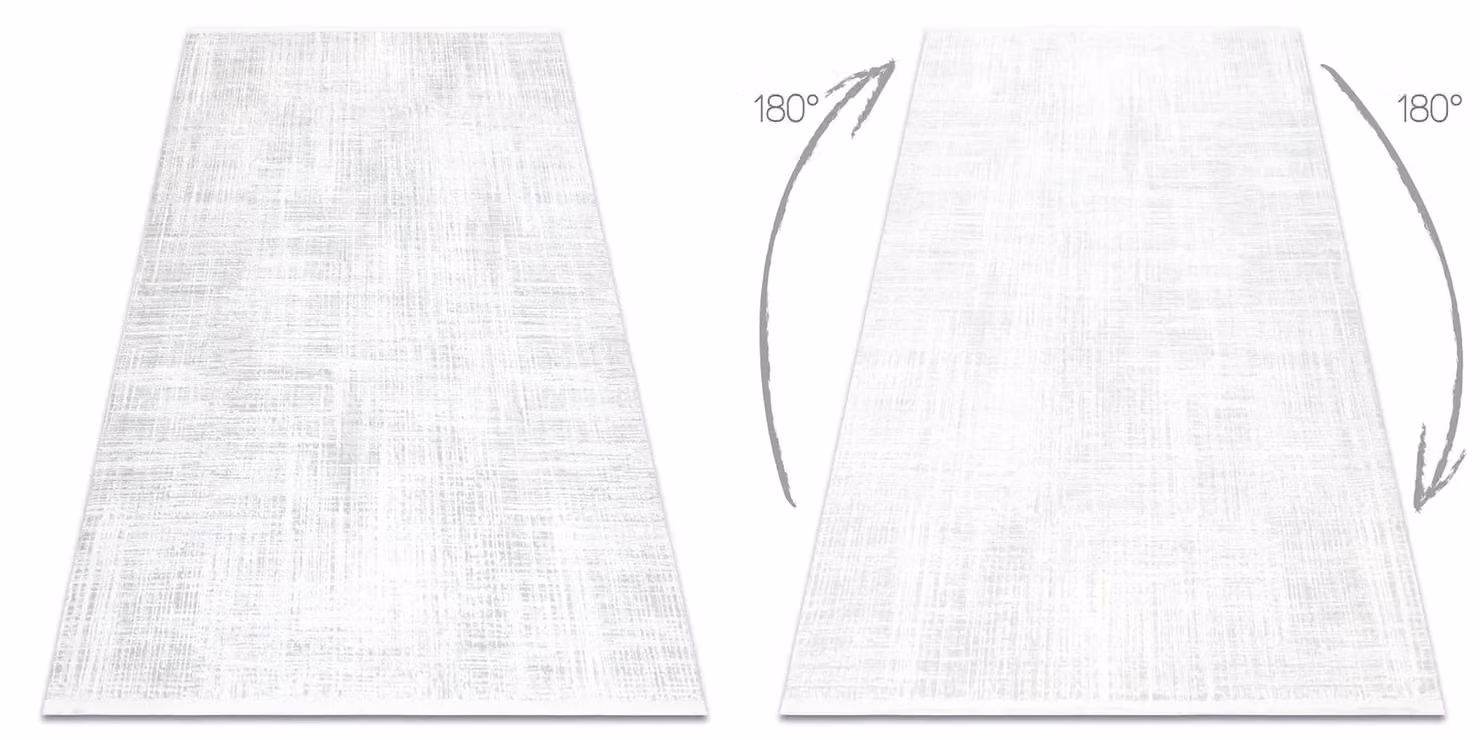 RugsX Duke Abstract Rug in Yellow and White with Fringes, W: 80 cm, L: 150 cm