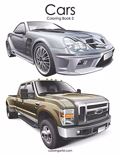 Cars Coloring Book 2: Volume 2 by Createspace, Multicolour, W: 27.94 cm, H: 27.94 cm, D: 0.48 cm