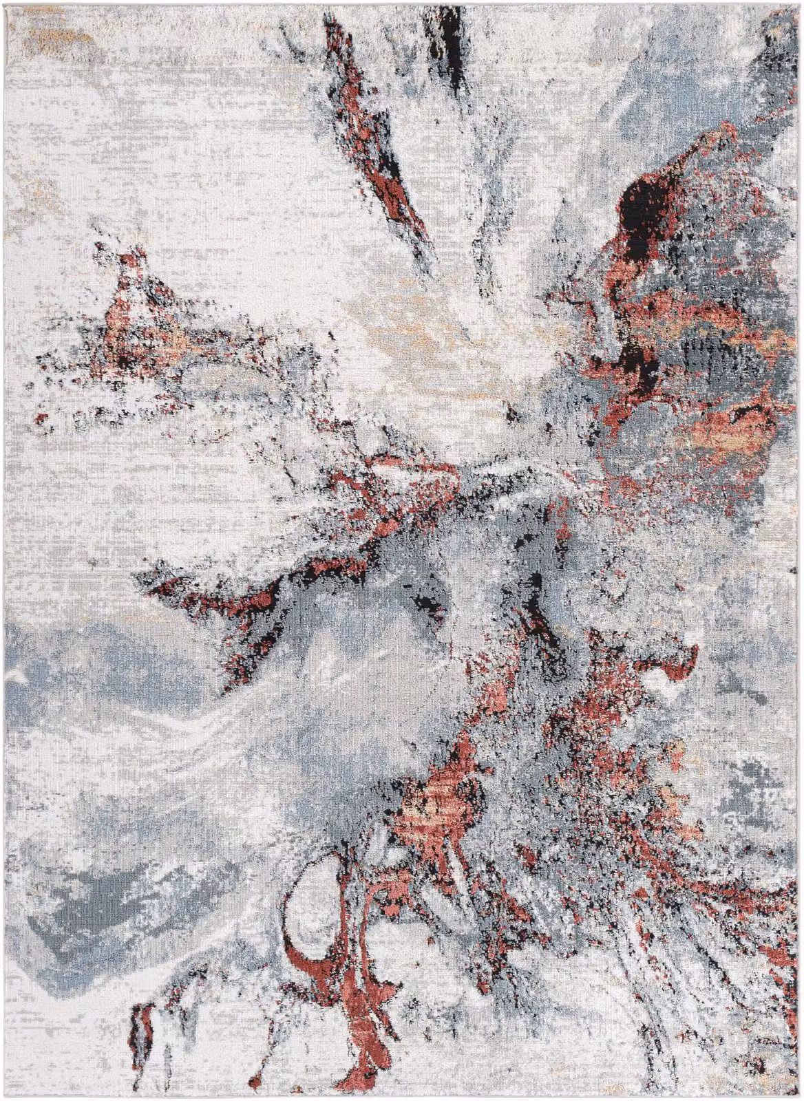 Livabliss Jolie Abstract Modern Marble Rug in Blue, Grey and Beige, W: 160 cm, D: 220 cm – 2