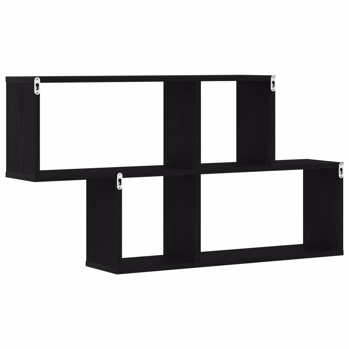 Berkfield Home Black Oak Wall Cabinet, W: 76 cm, D: 15 cm, H: 53 cm – 3