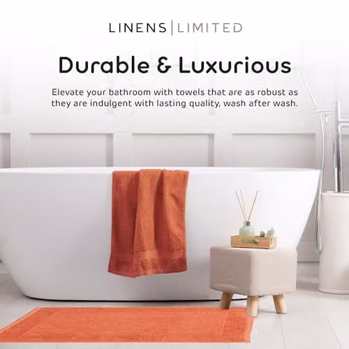 Linens Limited Soft and Absorbent Turkish Cotton Hand Towel in Terracotta – 2