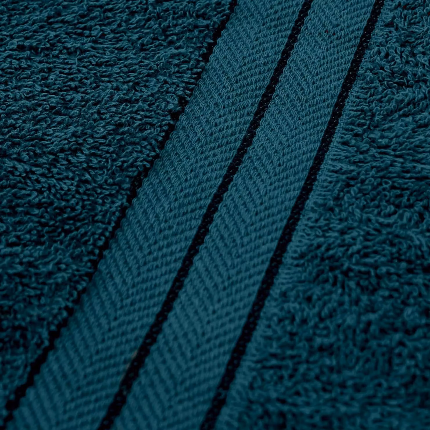 OHS Luxury Fluffy Cotton Hand Towel in Petrol Blue – 5