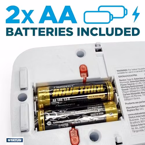 Status White Carbon Monoxide Detector with Batteries SDCMA2XAA1PB4 – 2
