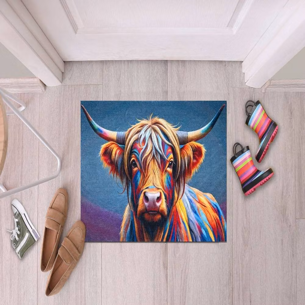 The Rug Shop UK Modern Animal Multicolour Easy Care Kitchen Mat, W: 50 cm, L: 150 cm